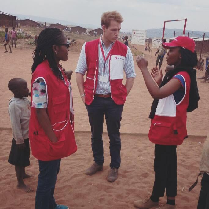 Luke McMillan during Save the Children fieldwork